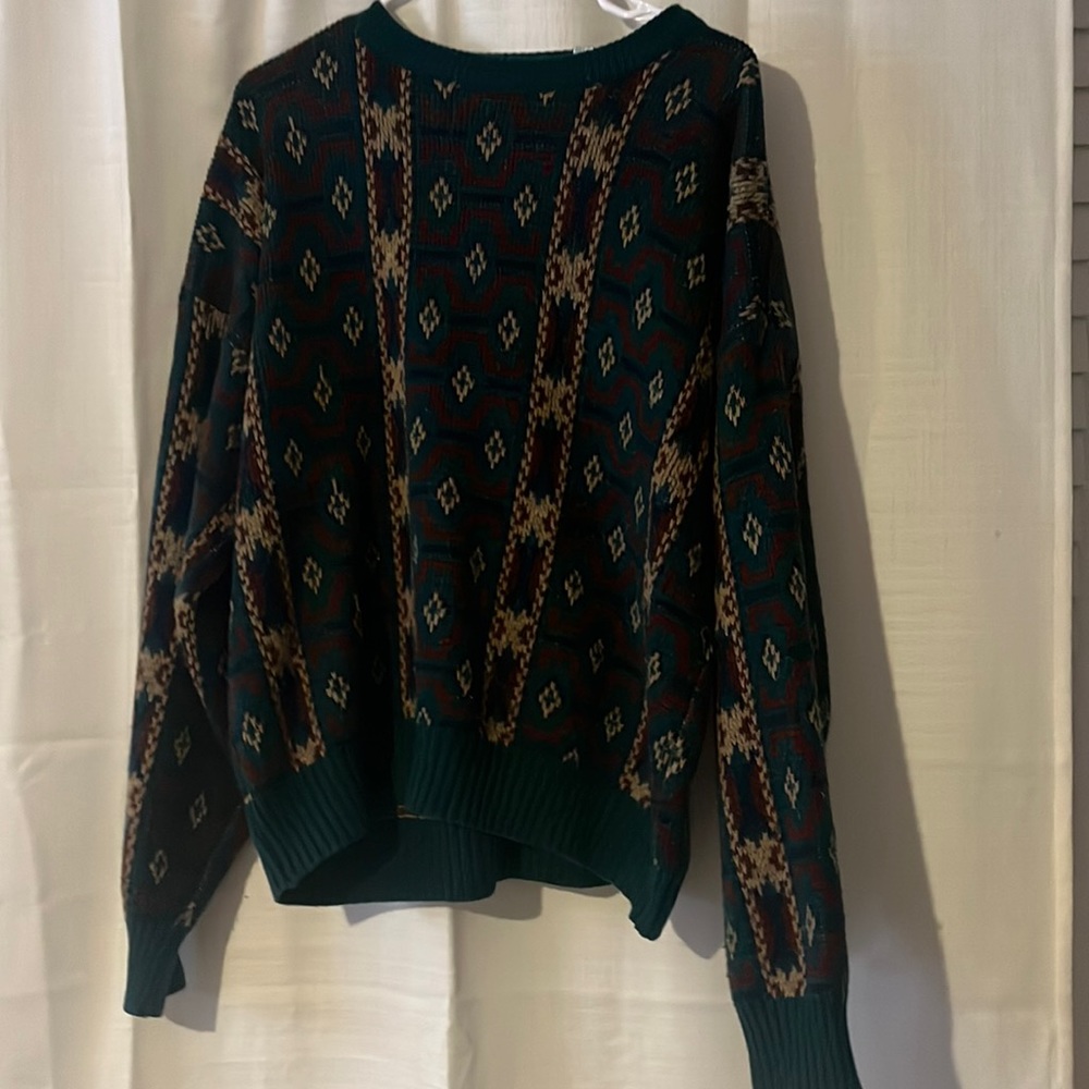 Sears- Multi Color Crochet(Knitwear) Sweatshirt/Hoodie. Size: XL